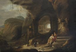 Cuylenbroich, Werkstatt Abraham:  Diana und eine Begleiterin bei der Rast in einer Höhle