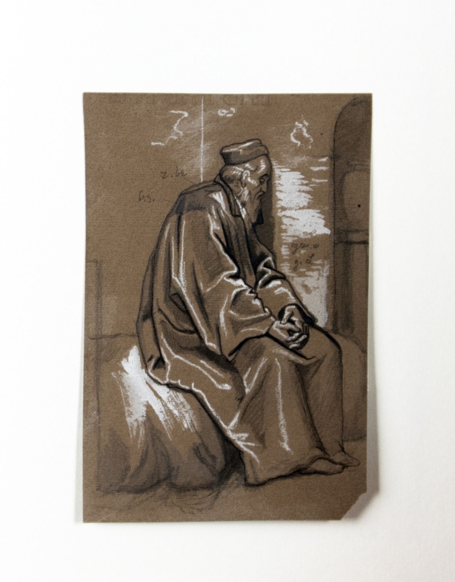 Zeichner des 19. Jh.: Galileo im Gefängnis
