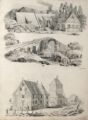 Zeichner des 19. Jh.:  Skizzenbuch mit Architektur- und Vegetationsstudien