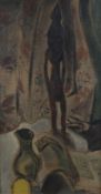 Hompel, Ludwig ten:  Stilleben mit afrikanischer Figur