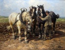 Wolf, Georg:  Mit den Pferden auf dem Feld