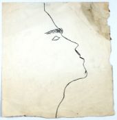 Warhol, Andy: Untitled Male Profile, 1950s