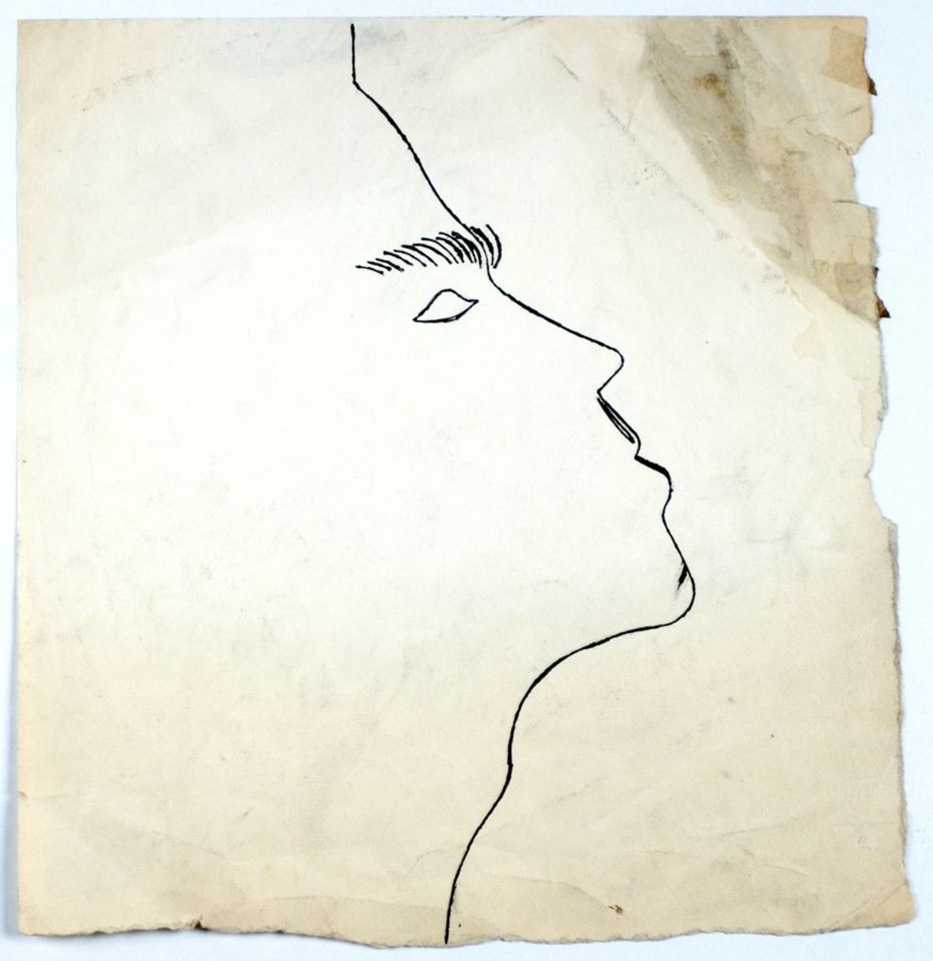Warhol, Andy: Untitled Male Profile, 1950s