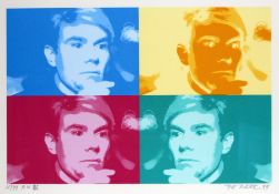 Finkelstein, Nat: Four colored Warhol