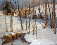 Curry, Robert Franz:  Winter nahe des Dorfes