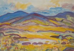 Helberger, Alfred:  Expressionistische Gebirgslandschaft