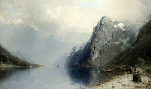 Rasmussen, Georg Anton:  Blick in den Fjord 