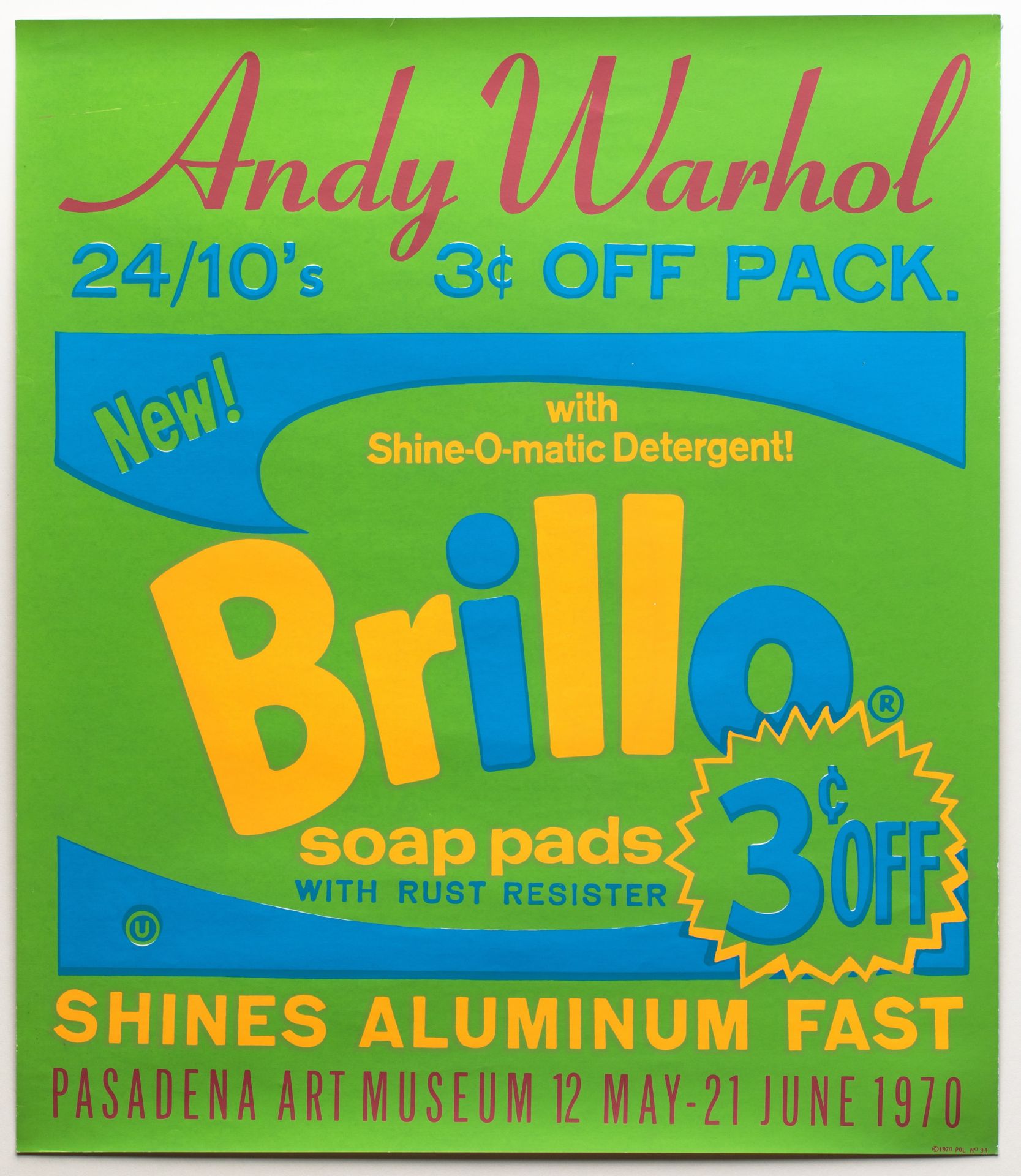 Andy Warhol, Poster Brillo Pasadena Art Museum 1970