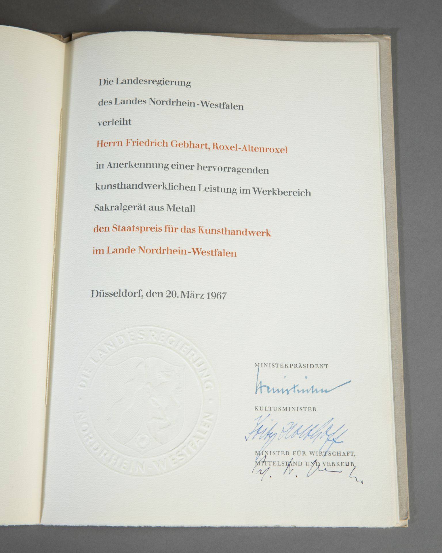 Herta & Friedrich Gebhart, Chalice, Ivory and gilded Silver, Staatspreis NRW 1967 - Bild 5 aus 5