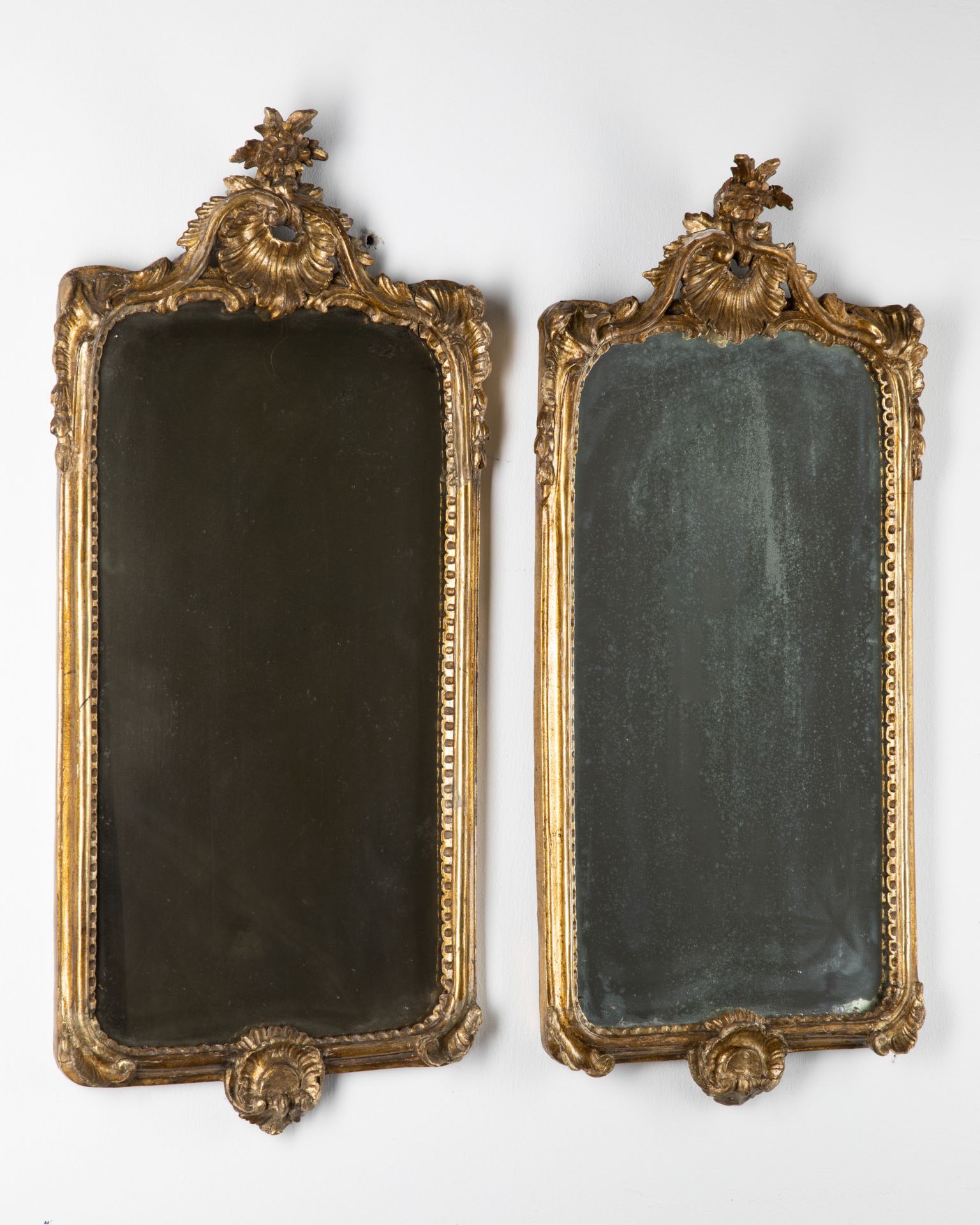 2 Gilded Rococo Wall Mirrors