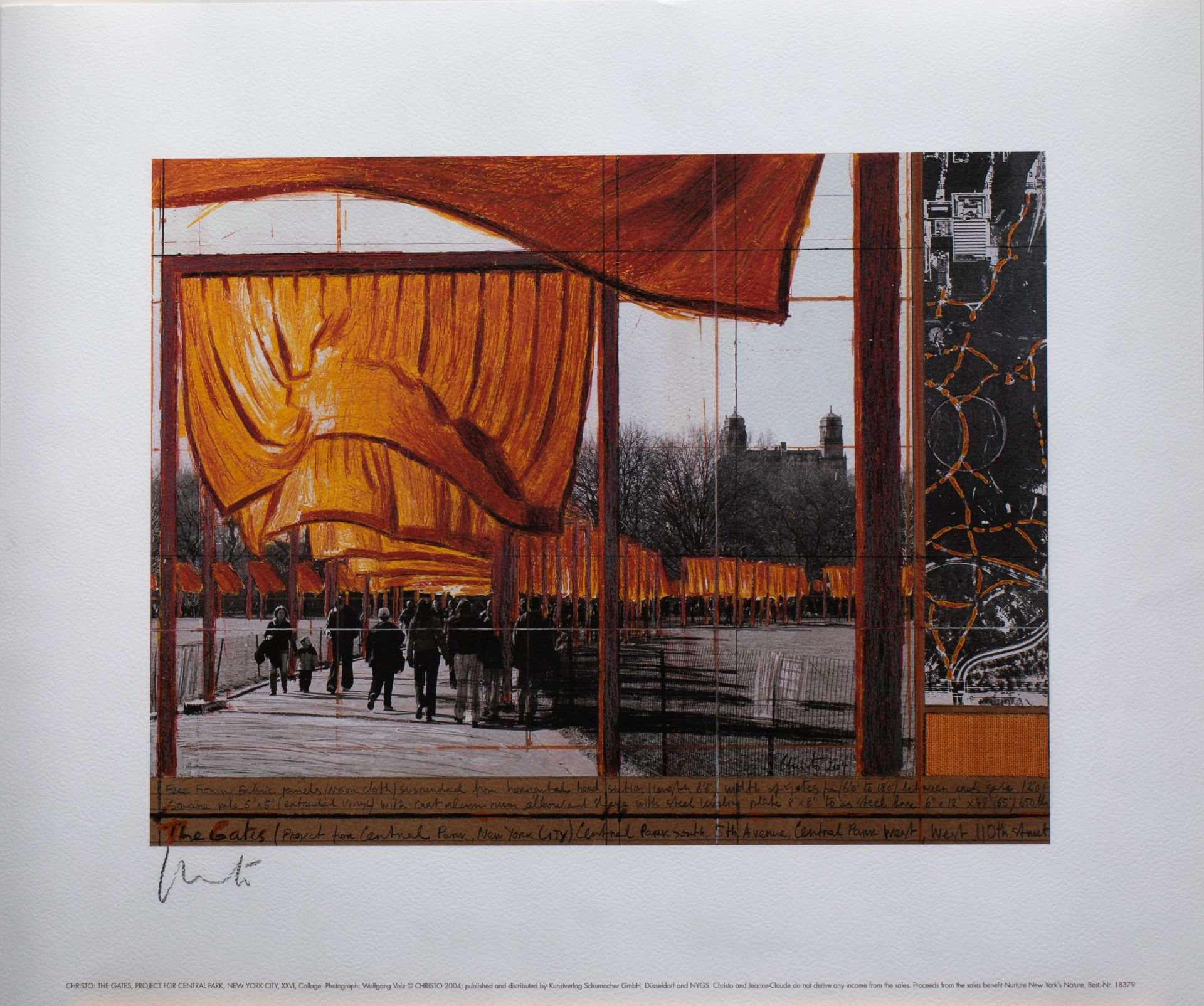 Christo*, The Gates, Lithography, fabric sample and 2 brochures - Bild 3 aus 7