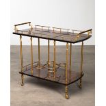 Aldo Tura, Bar Cart / Serving Trolley with Tray