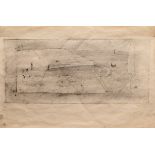 Joseph Beuys*, Fish - Laichender Wels. Mixed Media (Print,Frottage,Pencil)