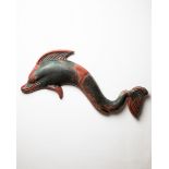 XXL Dolphin Ceramic wall sculpture, Grootenburg, Paul Dresler