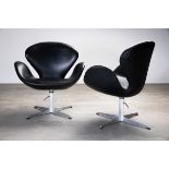 Arne Jacobsen Fritz Hansen 2 old Easy Chairs Swan