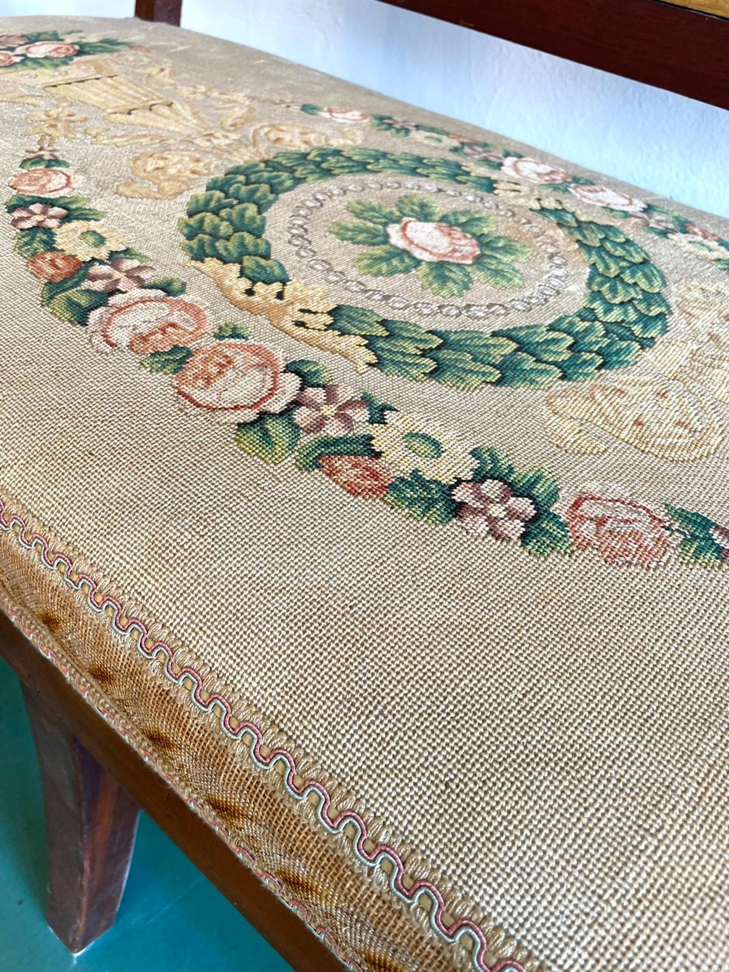 Empire Bench Seat, Russia, Gobelin tapestry - Bild 4 aus 4