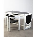 A. Savini, Pozzi, Drop Leaf Desk + Chair Model Pamplona