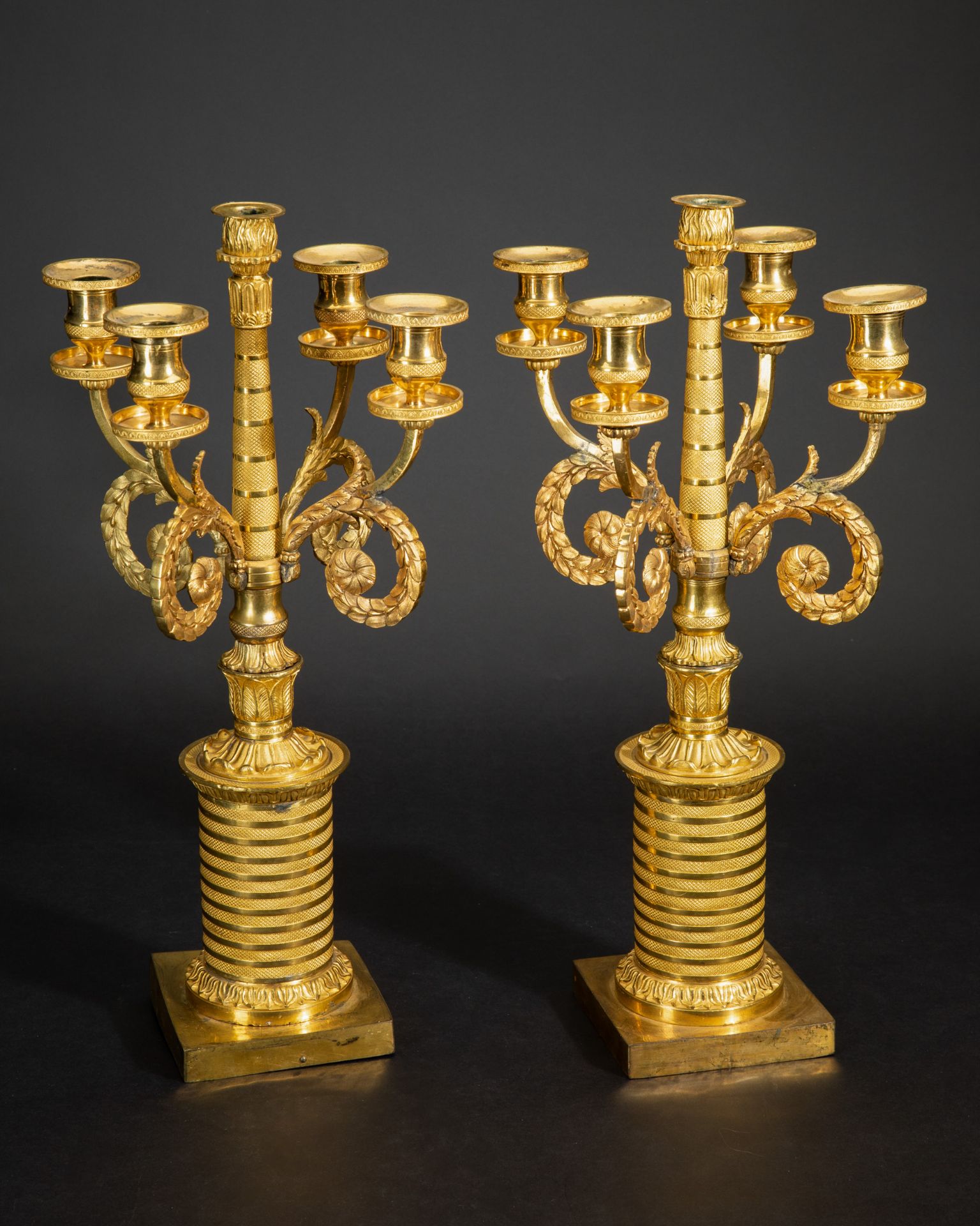 2 french Empire candelabras Bronze