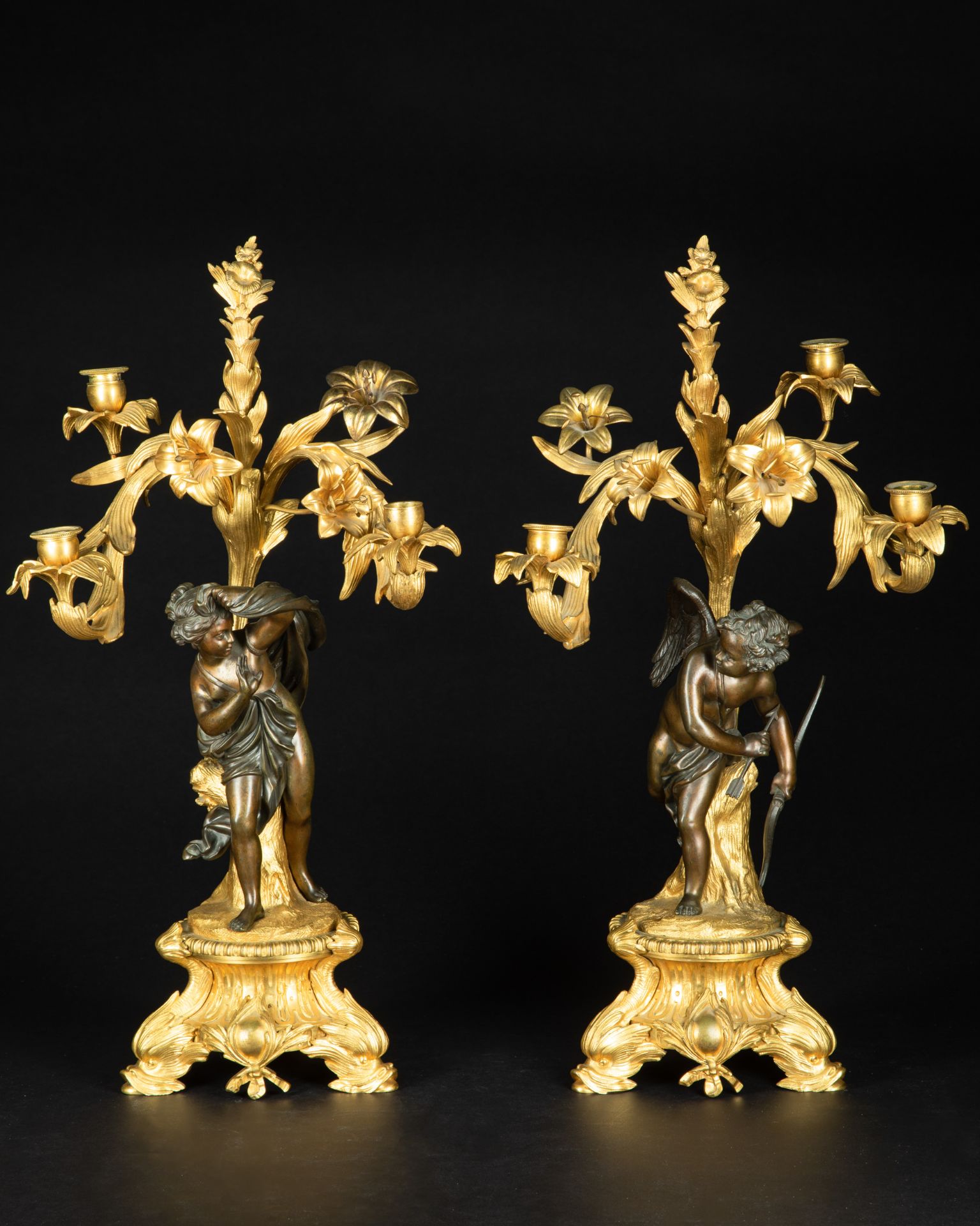 2 Henri Picard Candelabras, Bronze