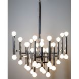 Large Chrome Chandelier 1960/70s