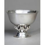 Georg Jensen Large footed silver bowl 197C