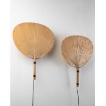 Ingo Maurer, Design M, 2 Wall Lamps Uchiwa