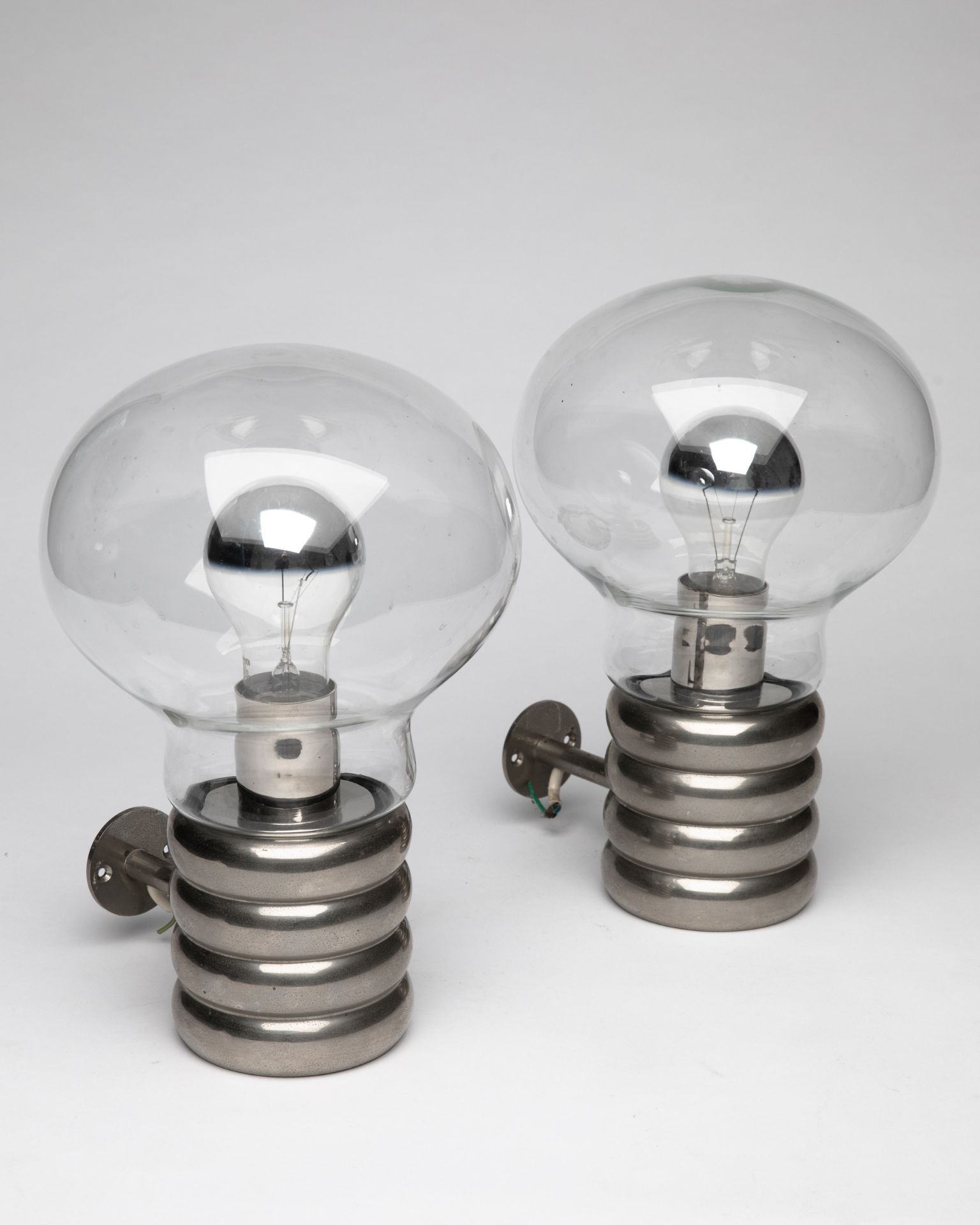 Ingo Maurer, Design M, 2 Wall Lamps Bulb