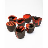 Jean-Pierre Viot, Set of 7 sculptural vessels