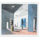 Thomas Huber*, Gouache, Theatersaal 2, gerahmt