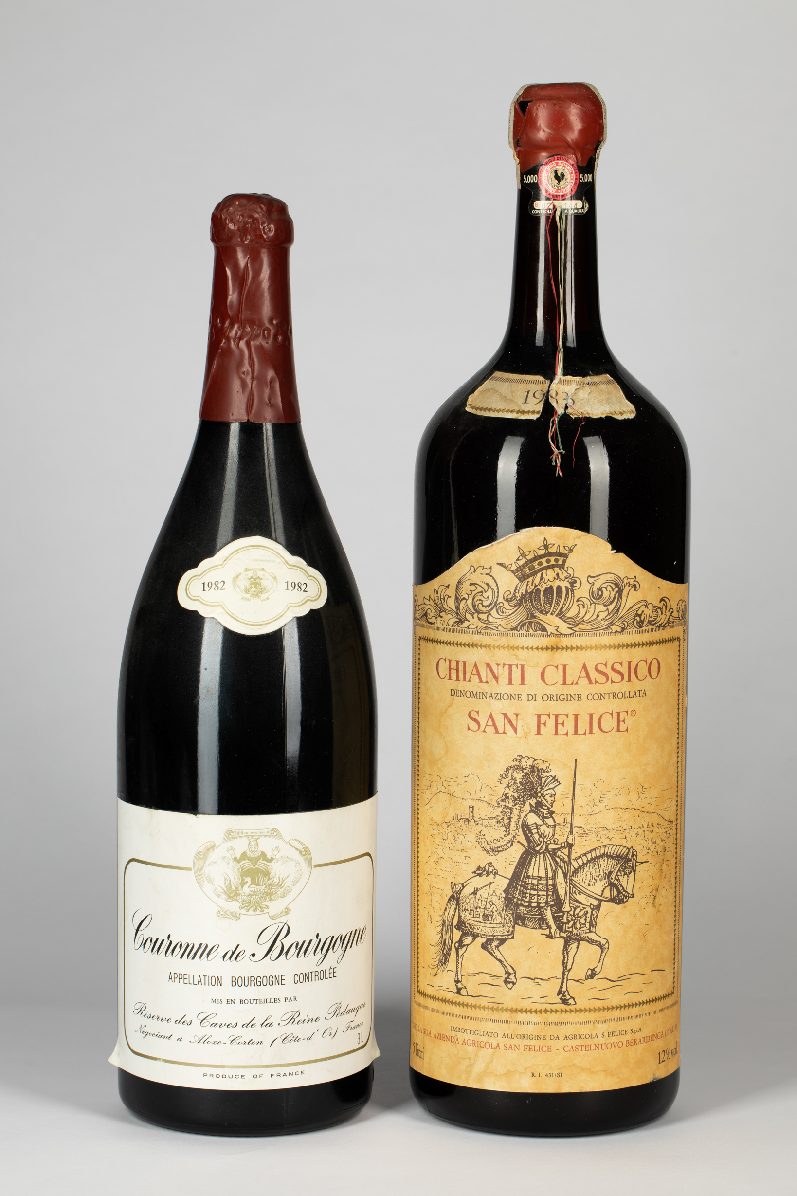 2 Magnum Wine bottles