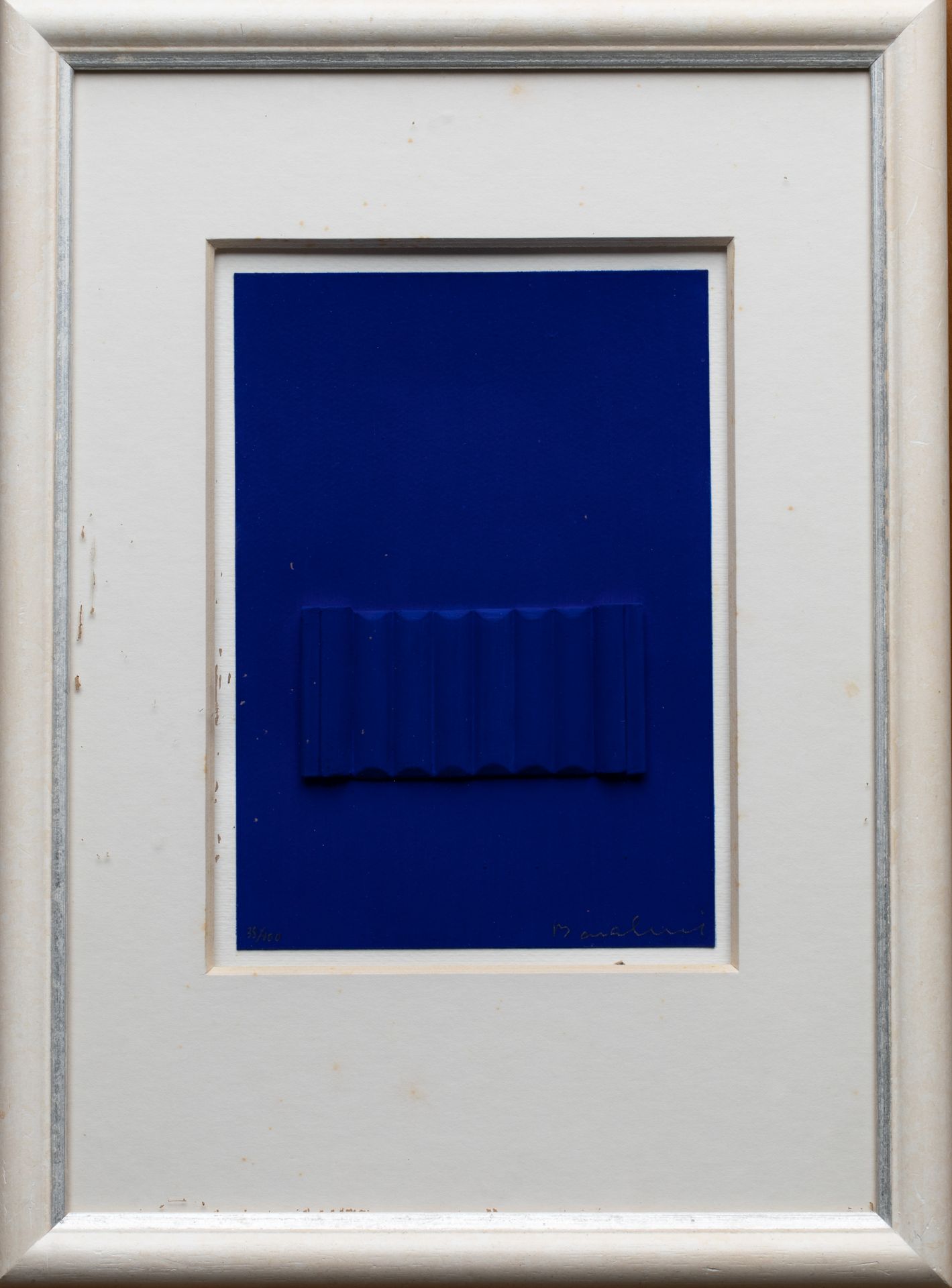 Agostino Bonalumi*, multiple, blue, framed, 38/100