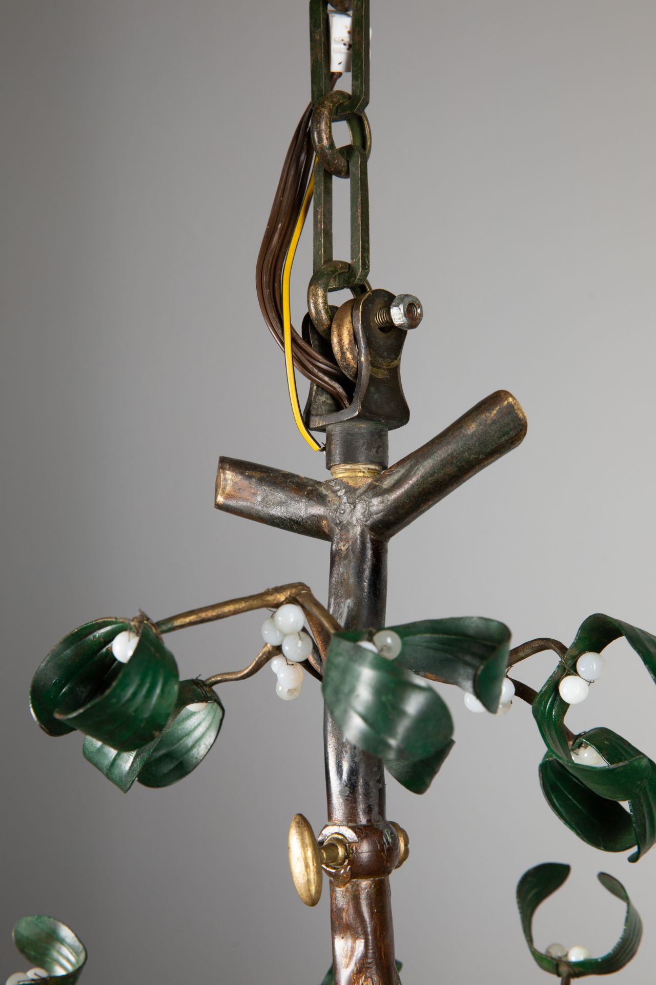 Mistletoe bronze lamp, Vienna - Image 3 of 3