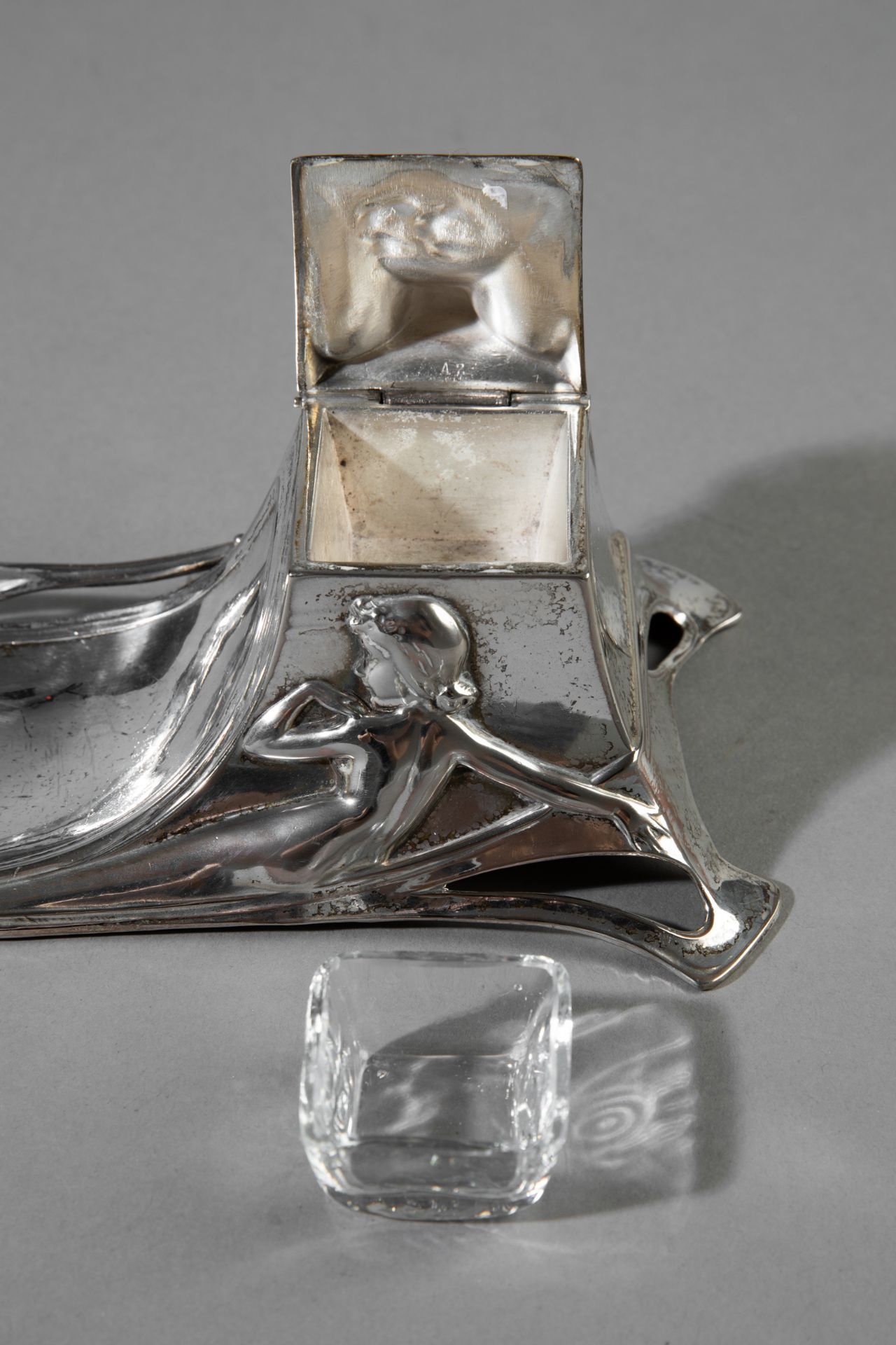 3 WMF Art Nouveau Pewter Vessels - Image 3 of 6
