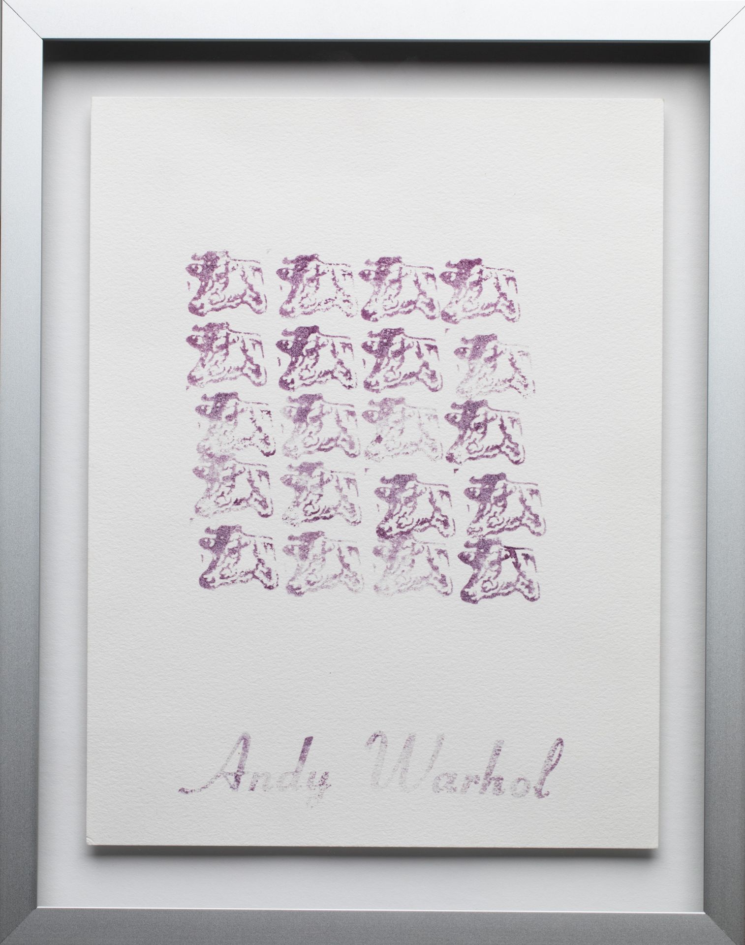 Andy Warhol, Purple Cows stamped - Bild 2 aus 4