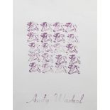 Andy Warhol, Purple Cows stamped