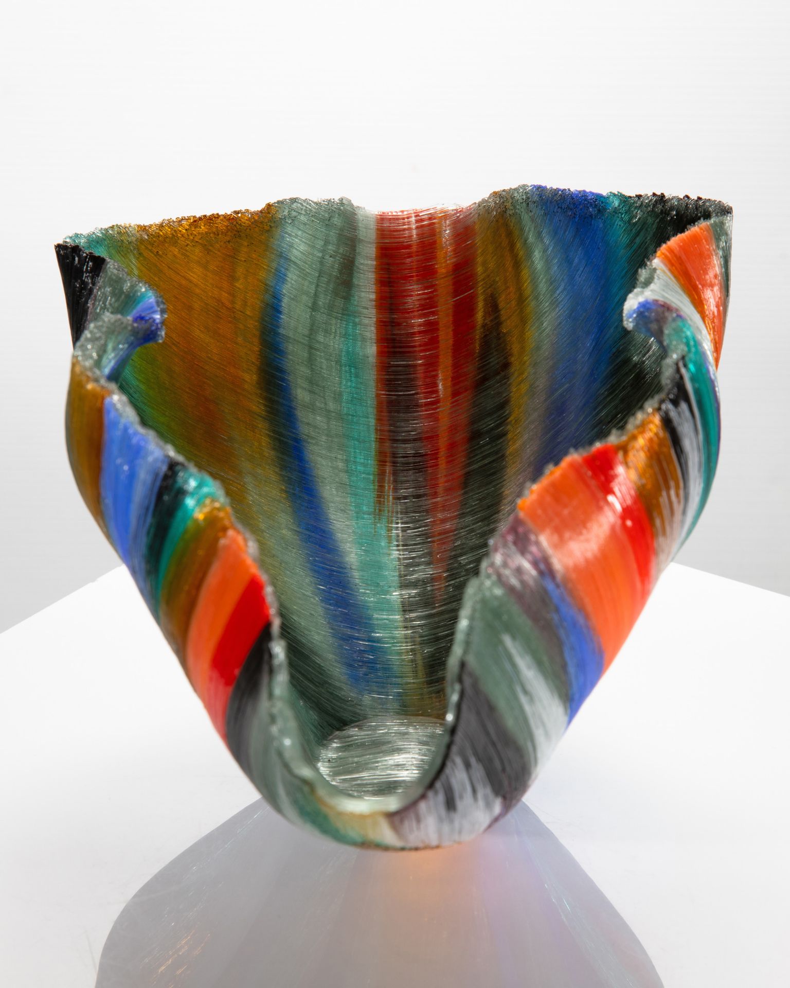 Toots Zynski, impressive sculptural filet de verre bowl - Bild 4 aus 12