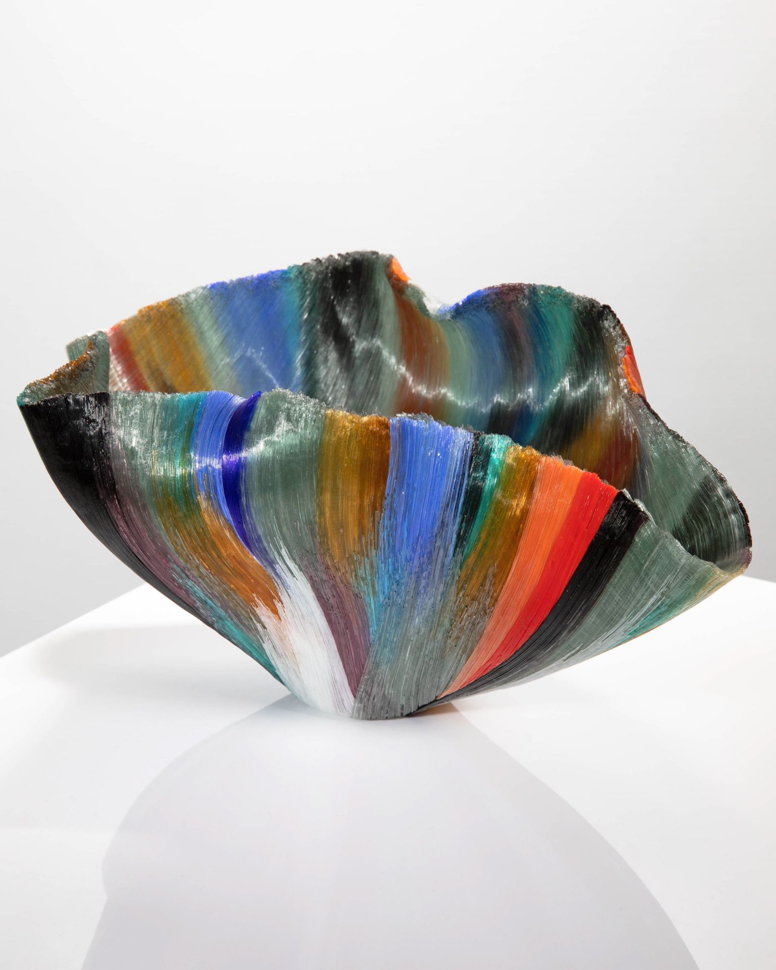 Toots Zynski, impressive sculptural filet de verre bowl - Bild 3 aus 12