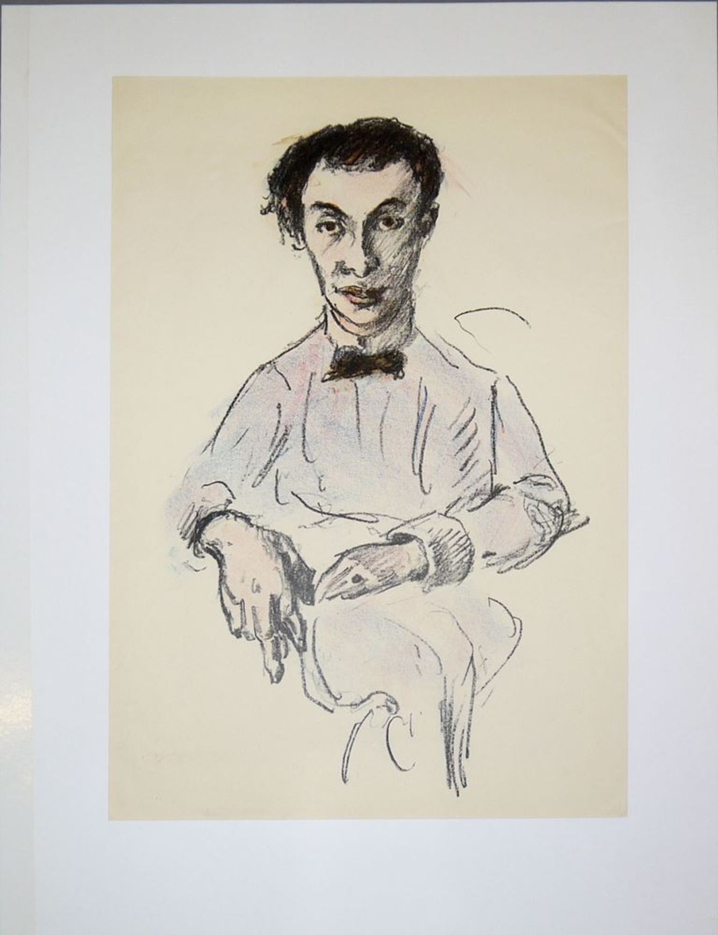 Lovis Corinth, Portrait Erich Goeritz, Farblithographie ca. 1922, im Passeparto - Image 3 of 3