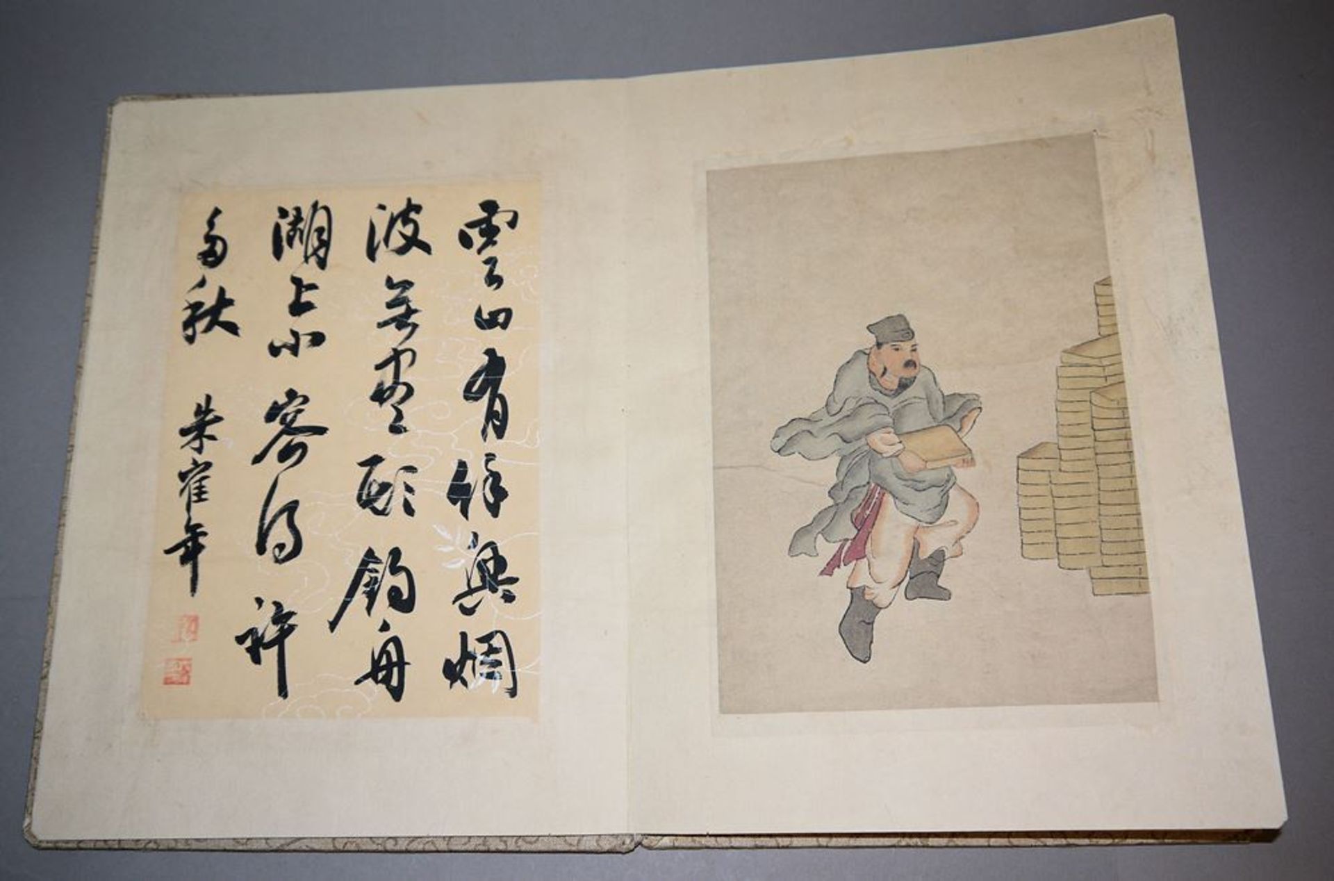 Zhu Cui Nian, sechs Malereien und Gedichte - Image 4 of 7