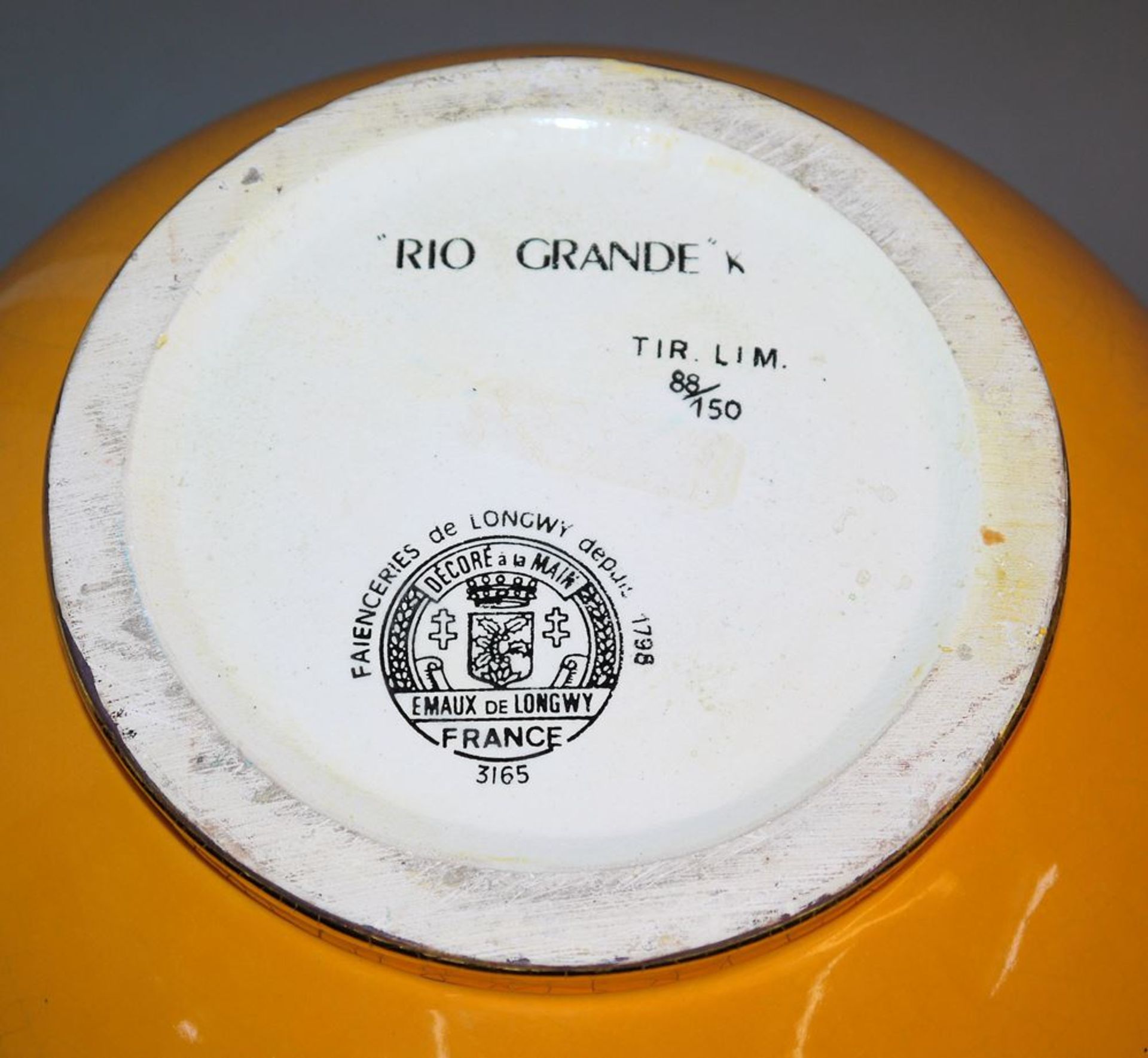 "Rio Grande", bedeutende Steingutvase der Faiencerie Longwy - Bild 2 aus 2