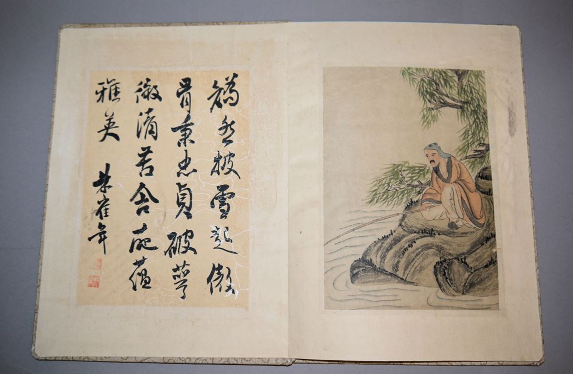 Zhu Cui Nian, sechs Malereien und Gedichte - Image 3 of 7