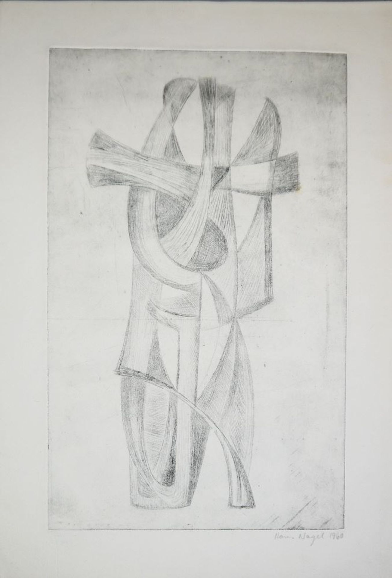 Hans Nagel, Abstrakte Kompositionen, 7 signierte Arbeiten aus Sammlungsnachlass - Bild 8 aus 8