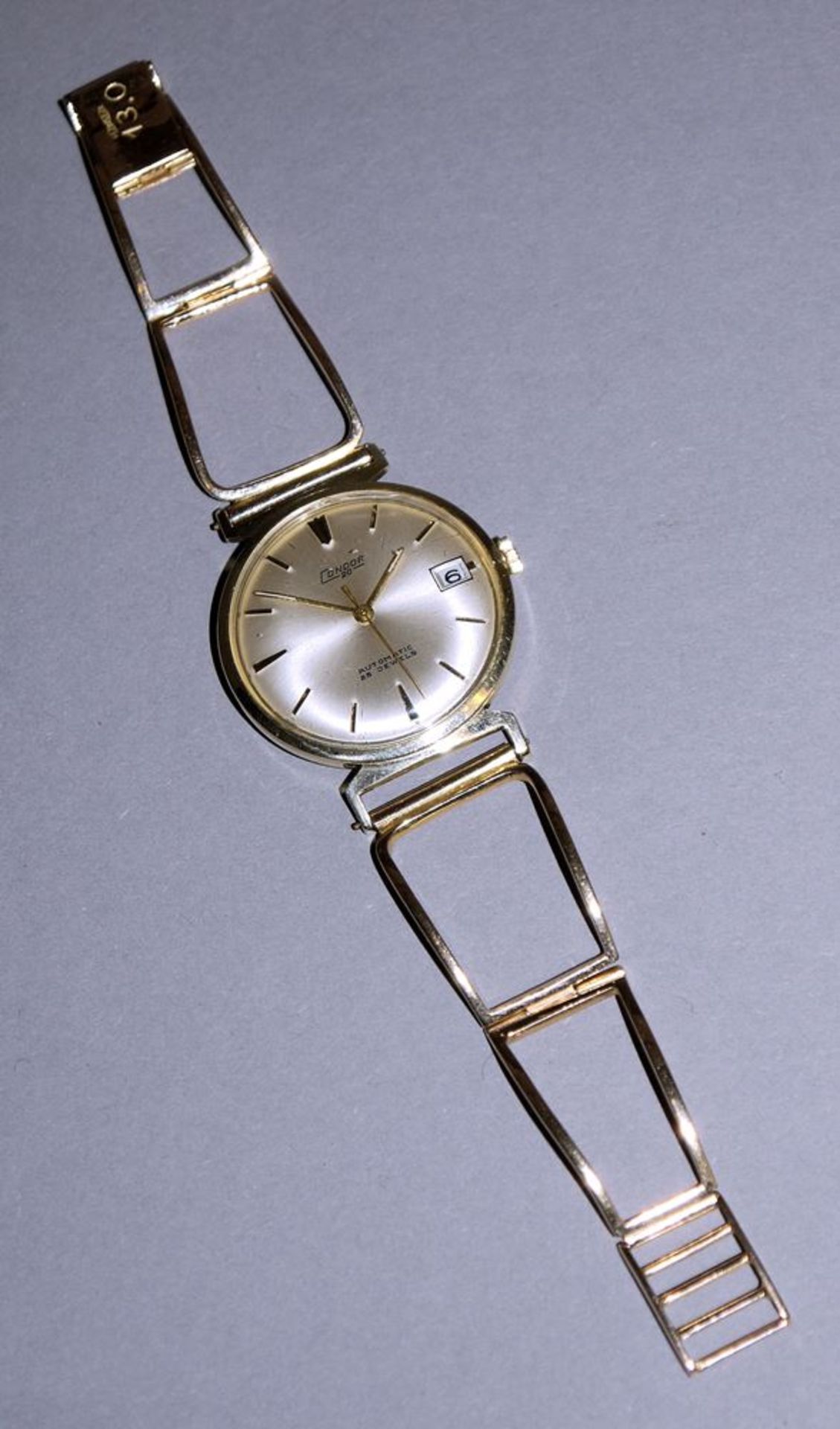 Elegante goldene Herrenarmbanduhr Condor 20 der 1960er Jahre