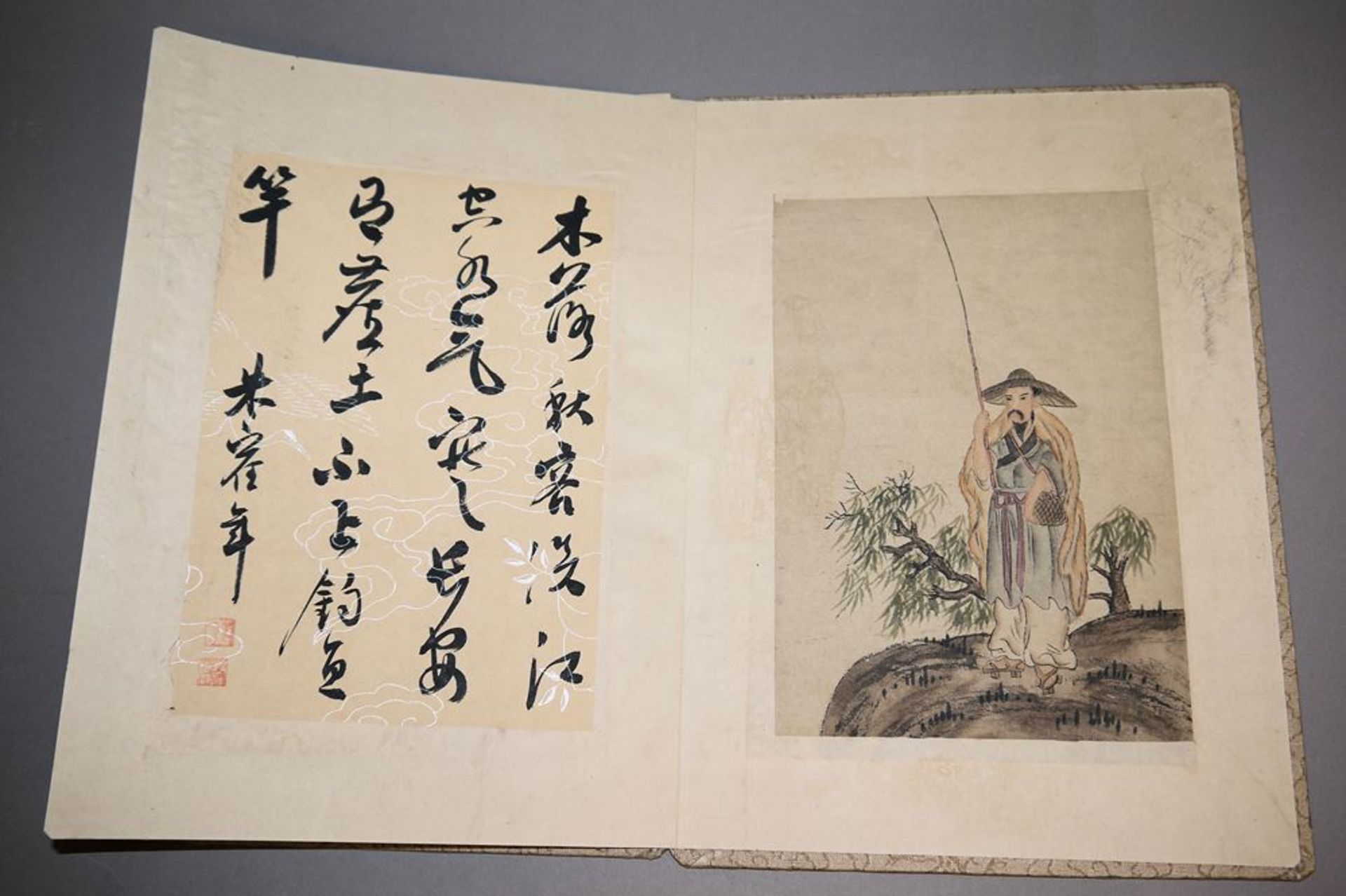 Zhu Cui Nian, sechs Malereien und Gedichte - Image 6 of 7
