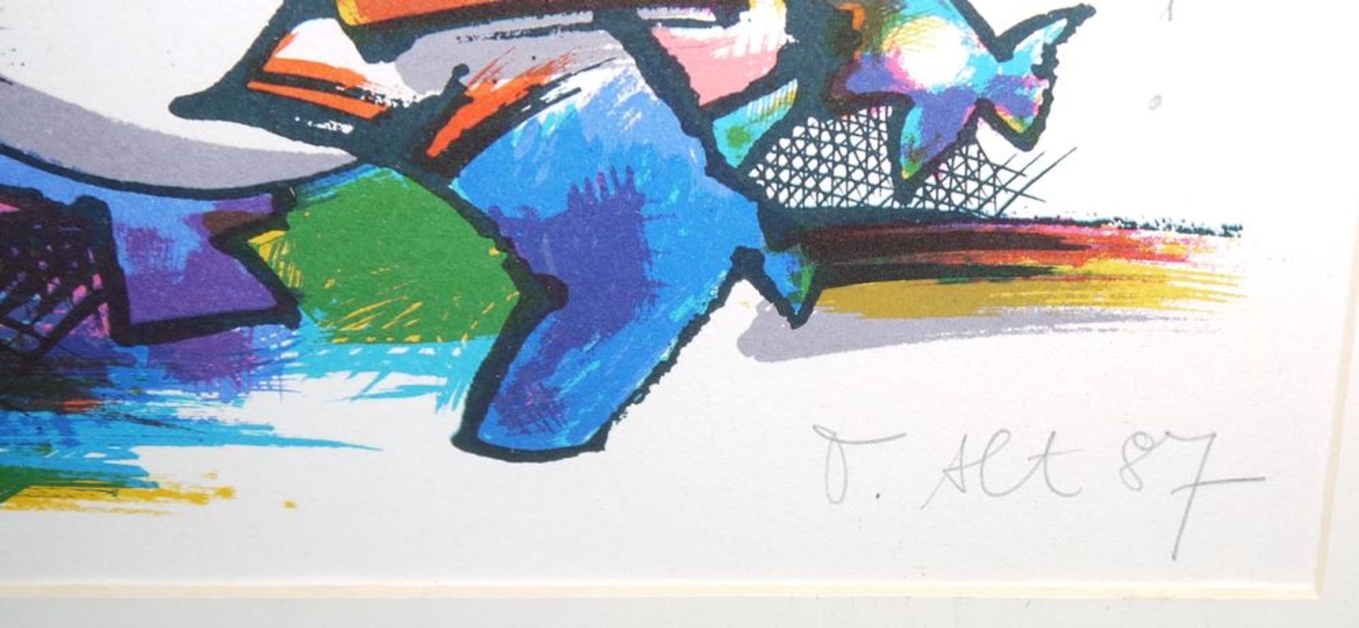 Otmar Alt, 2 signierte Farbgraphiken, 1981/87, Atelierrahmen - Image 4 of 4
