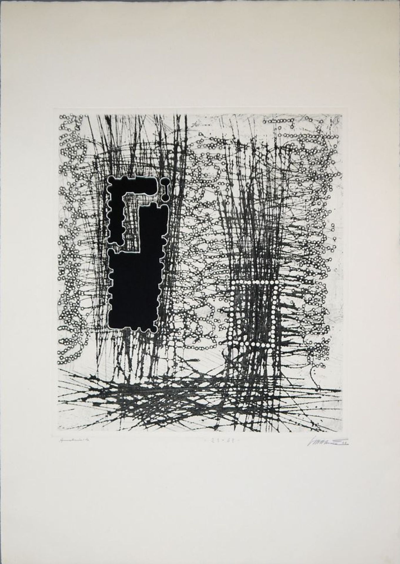 Volkmar Haase, Abstrakte Kompositionen, 2 signierte Farbradierungen, o. Rahmen - Image 4 of 5