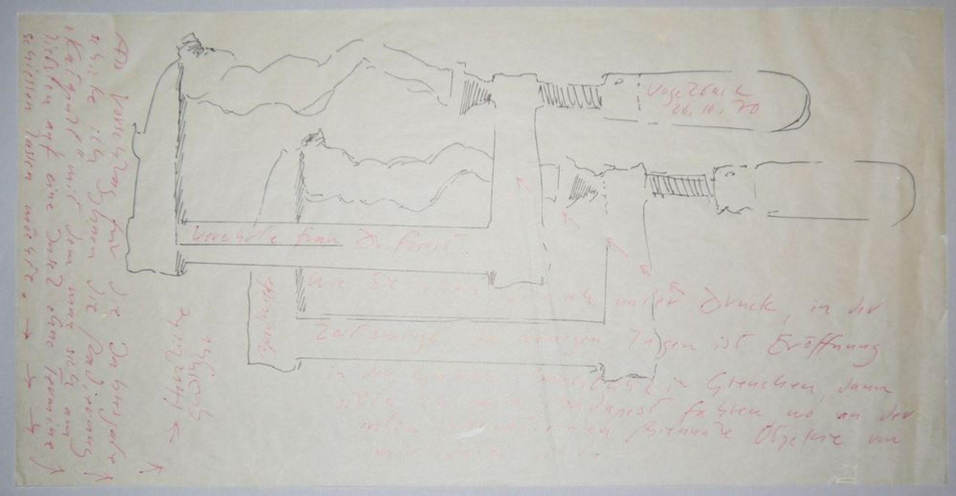 Jürgen Brodwolf, Sammlungs-Nachlass aus 9 großen Radierungen, einem Probedruck, - Image 2 of 4