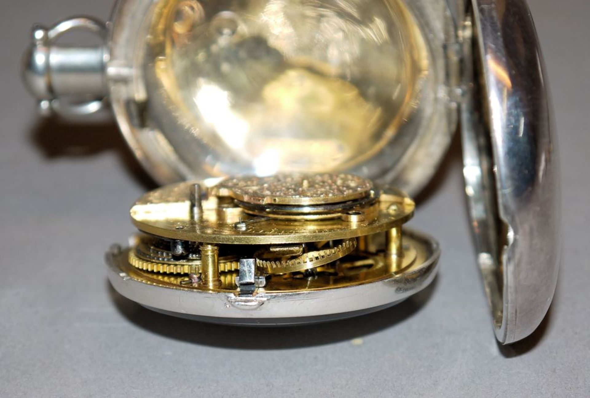 Silberne Spindeltaschenuhr, London 1810 - Image 3 of 3