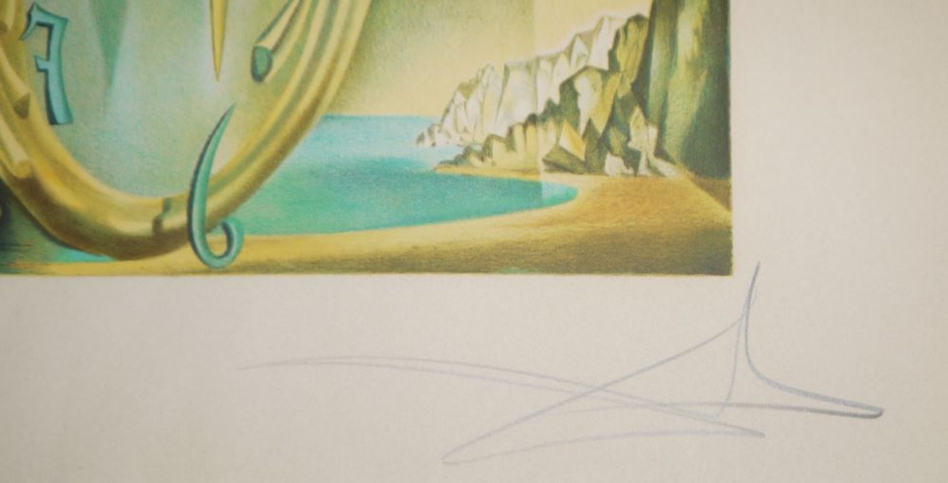 Salvador Dalí, Montre Molle, signierte Farblithographie, o. Rahmen - Image 2 of 2