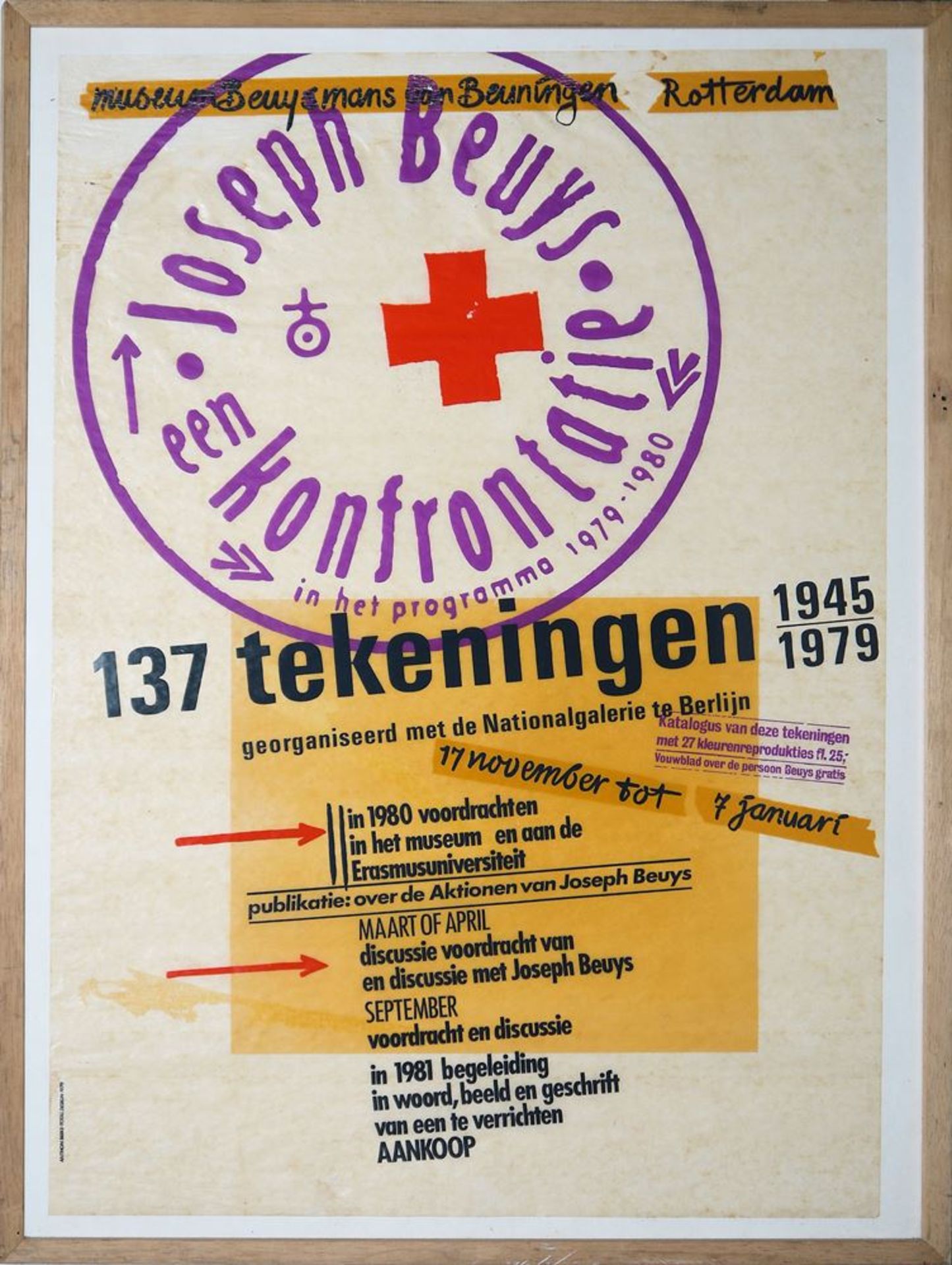 Joseph Beuys, "een konfrontatie, 137 tekeningen 1945-1979", signierter Siebdruc